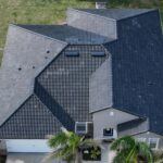 Black Brava Roofing Shingles installed on beautiful residential home.